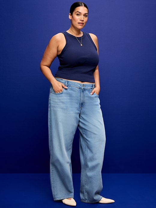 Image number 8 showing, Low-Rise Loose Jeans
