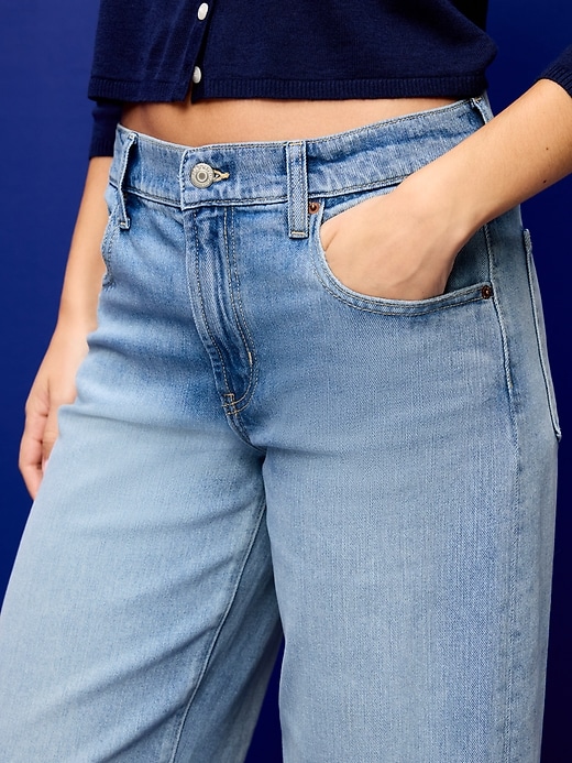 Image number 5 showing, Low-Rise Loose Jeans