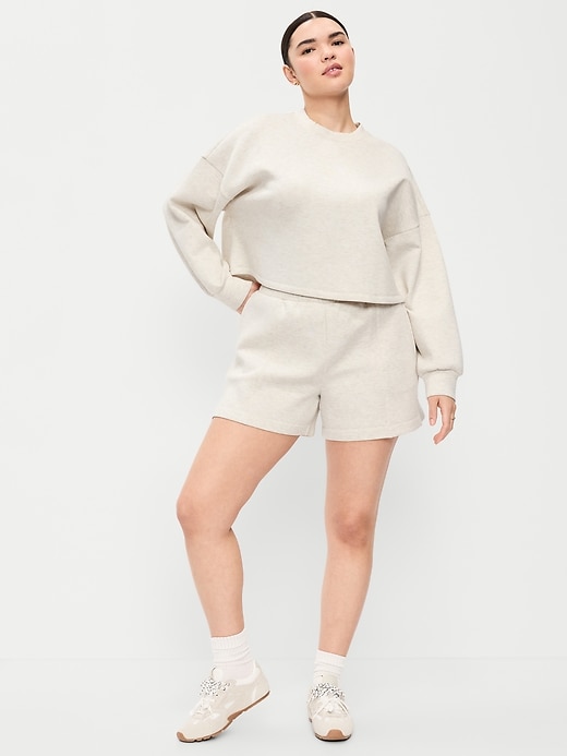 Image number 4 showing, High-Waisted Bounce Fleece Shorts -- 5-inch inseam