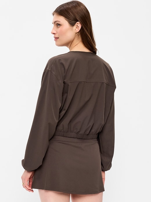 Image number 2 showing, Zip-Front Cropped Tennis Jacket