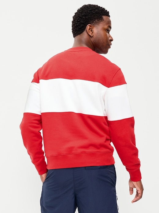 Image number 2 showing, Loose Color-Block Crew-Neck Sweatshirt