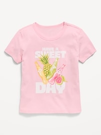 Image number 1 showing, Short-Sleeve Graphic T-Shirt for Girls