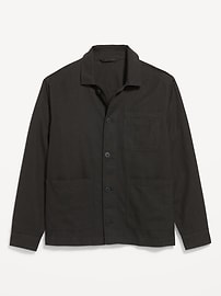 Image number 1 showing, Linen-Blend Chore Jacket