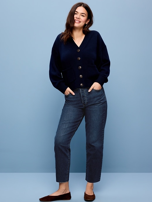 Image number 5 showing, High-Waisted Button-Fly OG Straight Ankle Jeans