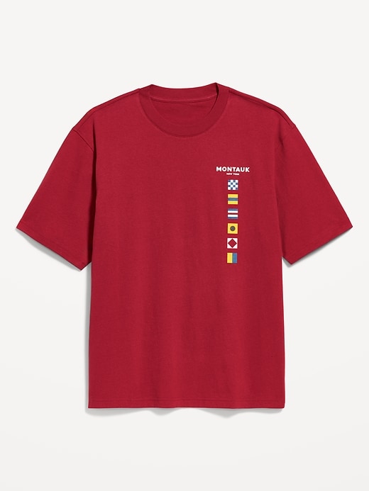L'image numéro 2 présente T-shirt épais ample à imprimé