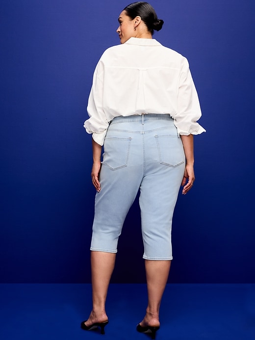 L'image numéro 9 présente Jean Wow capri à taille haute