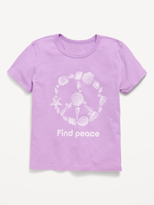Image number 1 showing, Short-Sleeve Graphic T-Shirt for Girls