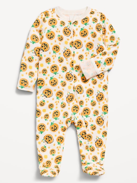 Image number 1 showing, 2-Way-Zip Sleep & Play Footed One-Piece for Baby