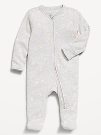 Image number 1 showing, 2-Way-Zip Sleep & Play Footed One-Piece for Baby