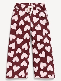 Image number 1 showing, Logo Graphic Wide-Leg Sweatpants for Toddler Girls