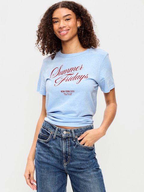 EveryWear Crew-Neck Graphic T-Shirt
