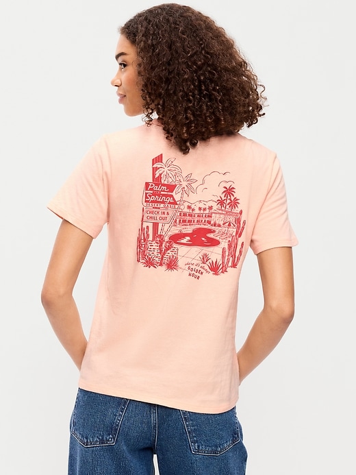 L'image numéro 2 présente T-shirt passe-partout ras du cou à imprimé