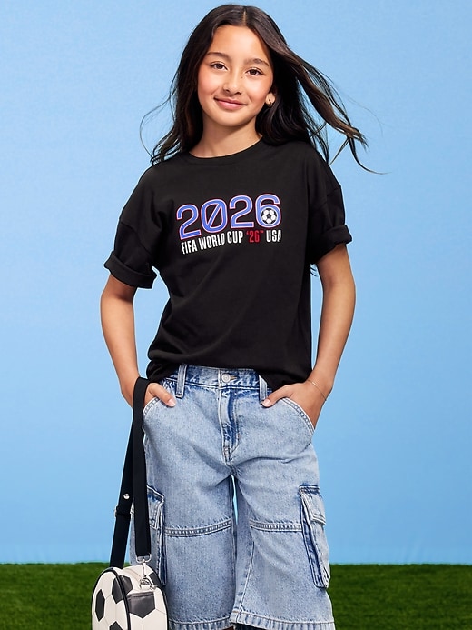 Image number 2 showing, FIFA World Cup 26™ FIFA Oversized Graphic T-Shirt for Kids