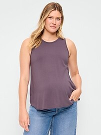 Image number 1 showing, Maternity High-Neck Relaxed Tank Top