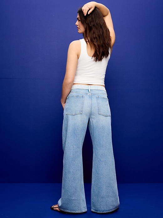 Image number 7 showing, Mid-Rise Twisted-Seam Flare Jeans
