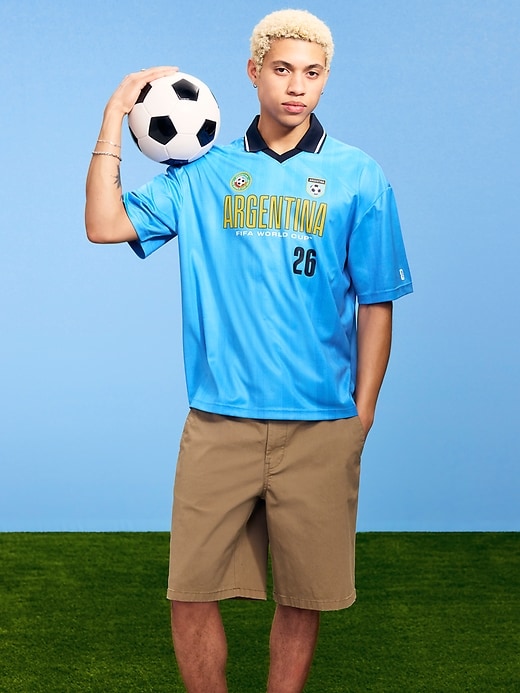 Image number 1 showing, FIFA World Cup 26™ Argentina Lifestyle Collared Jersey T-Shirt for Men