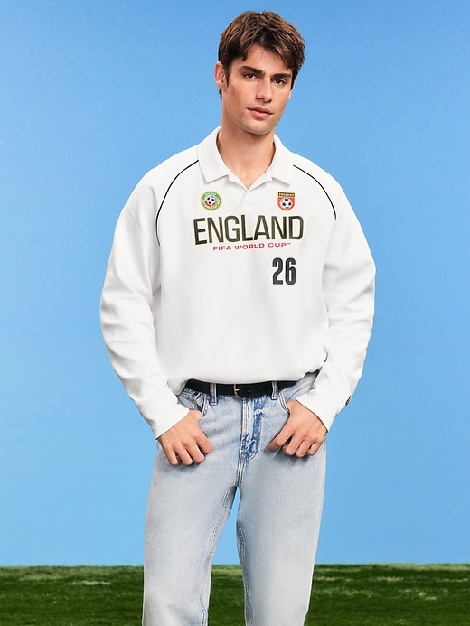 Image number 1 showing, FIFA World Cup 26™ England Dynamic Fleece Collared Graphic Sweatshirt for Men