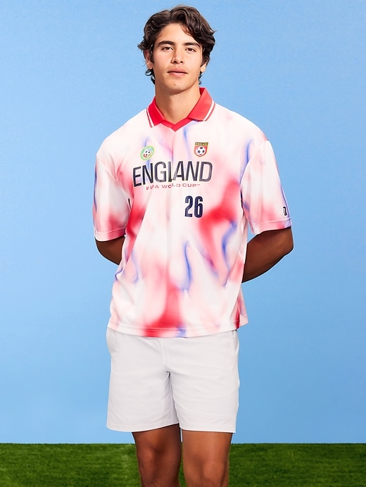 Image number 1 showing, FIFA World Cup 26™ England Lifestyle Collared Jersey T-Shirt for Men
