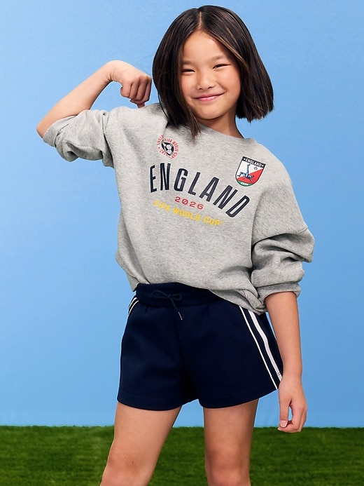 Image number 1 showing, FIFA World Cup 26™ England Oversized Graphic Tunic Sweatshirt for Girls