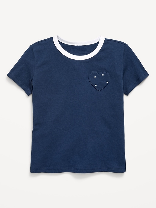 Image number 1 showing, Softest Short-Sleeve Pocket T-Shirt for Girls