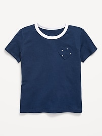 Image number 1 showing, Softest Short-Sleeve Pocket T-Shirt for Girls