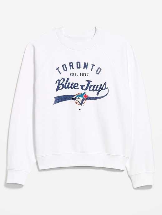 L'image numéro 2 présente Chandail en coton ouaté à manches raglan des Blue Jays de Toronto pour femme
