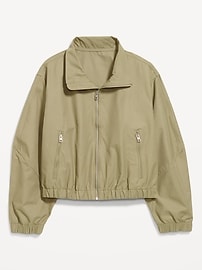 Image number 1 showing, Twill Utility Zip-Front Jacket