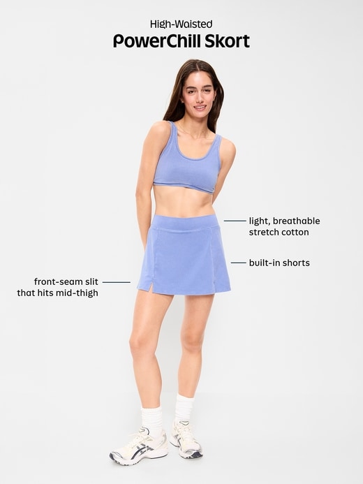 L'image numéro 8 présente Jupe-short PowerChill à taille haute