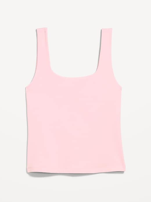 L'image numéro 4 présente Camisole à encolure dégagée en tissu sculptant double épaisseur