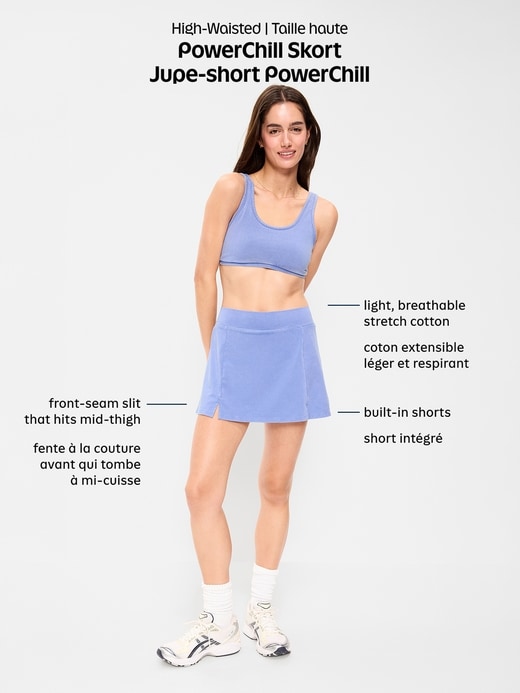 L'image numéro 8 présente Jupe-short PowerChill à taille haute