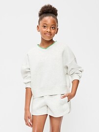 Image number 1 showing, Bounce Fleece V-Neck Sweatshirt for Girls