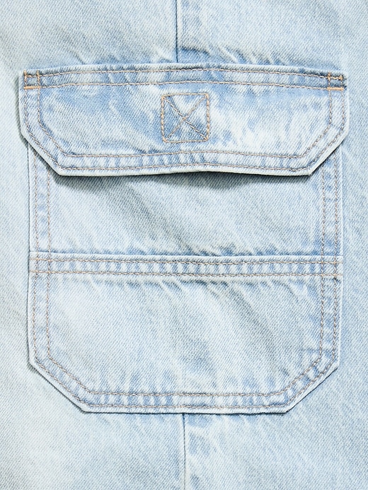 L'image numéro 5 présente Cargo coupe très généreuse à jambe large à taille basse extensible pour fille
