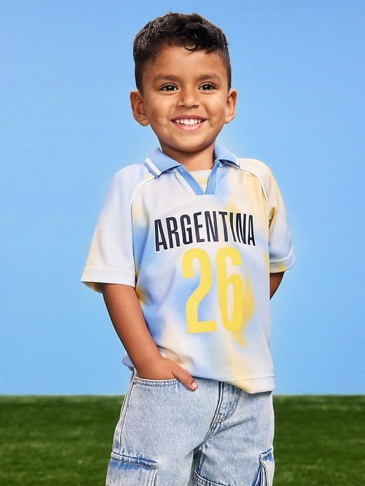 Image number 1 showing, FIFA World Cup 26™ Argentina Unisex Lifestyle Collared Jersey T-Shirt for Toddler