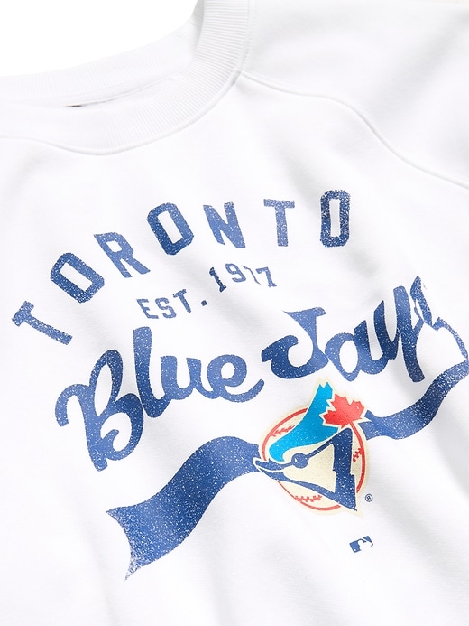 L'image numéro 3 présente Chandail en coton ouaté à manches raglan des Blue Jays de Toronto pour femme