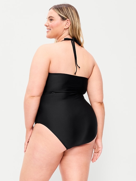 Image number 8 showing, Strapless Belted One-Piece Swimsuit
