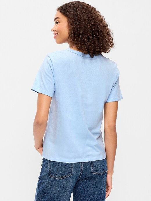 L'image numéro 2 présente T-shirt passe-partout ras du cou à imprimé