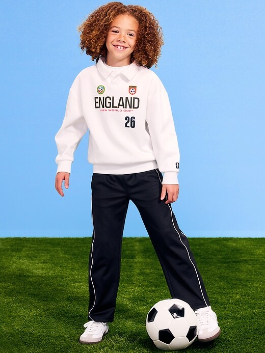 Image number 1 showing, FIFA World Cup 26™ England Dynamic Fleece Collared Graphic Sweatshirt for Kids