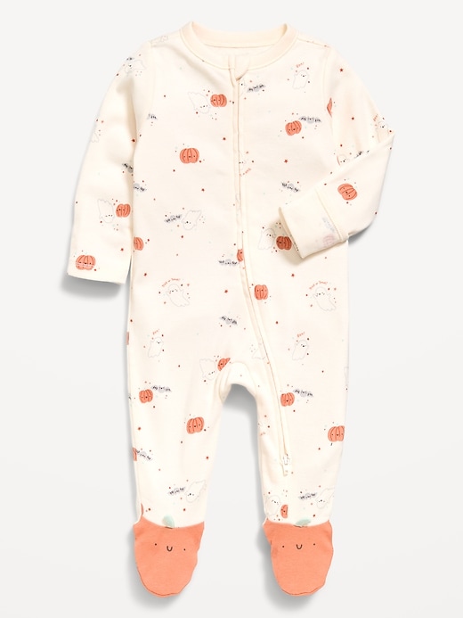Image number 1 showing, 2-Way-Zip Sleep & Play Footed One-Piece for Baby