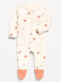 Image number 1 showing, 2-Way-Zip Sleep & Play Footed One-Piece for Baby