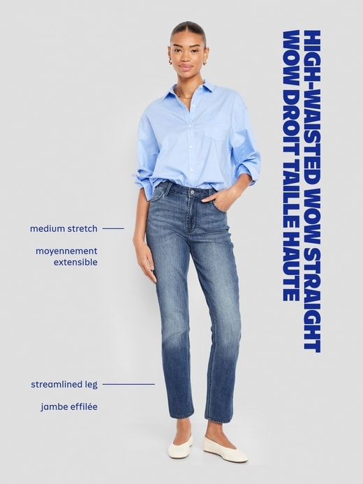 Image number 10 showing, High-Waisted Wow Straight Ankle Jeans