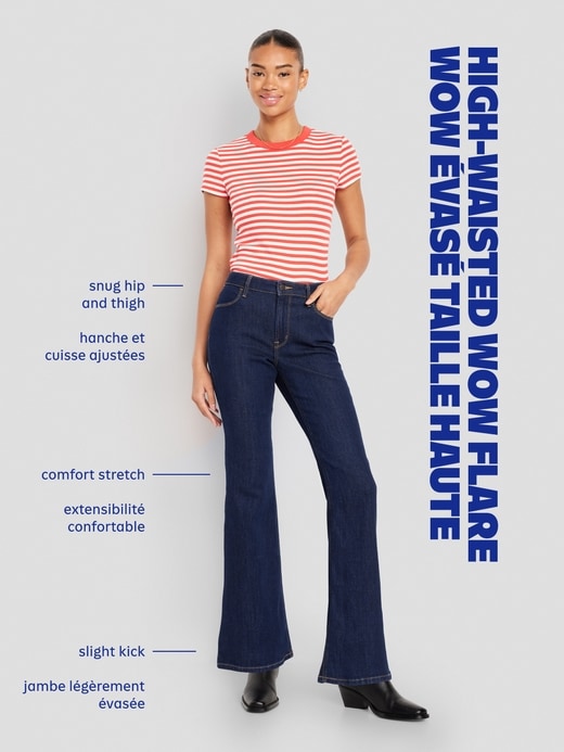 L'image numéro 9 présente Jean Wow évasé à taille haute
