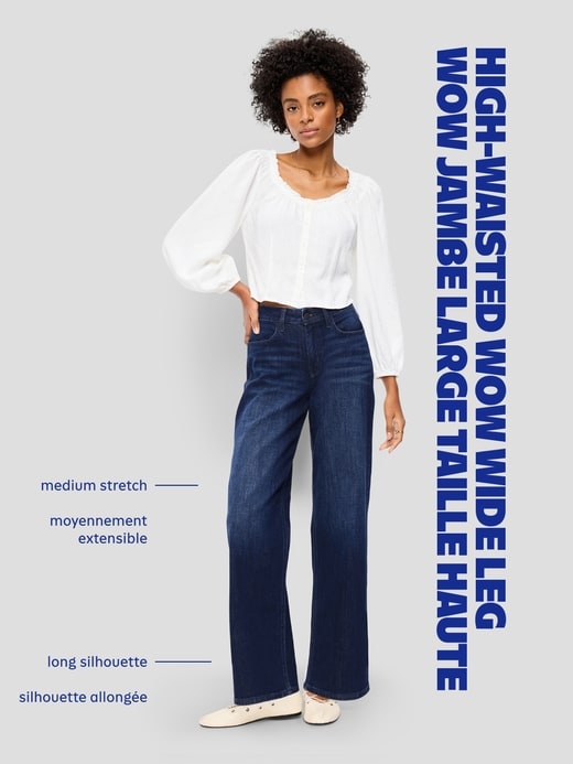 Image number 9 showing, High-Waisted Wow Wide-Leg Jeans