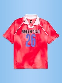 Image number 1 showing, FIFA World Cup 26™ Korea Republic Lifestyle Collared Jersey T-Shirt for Kids