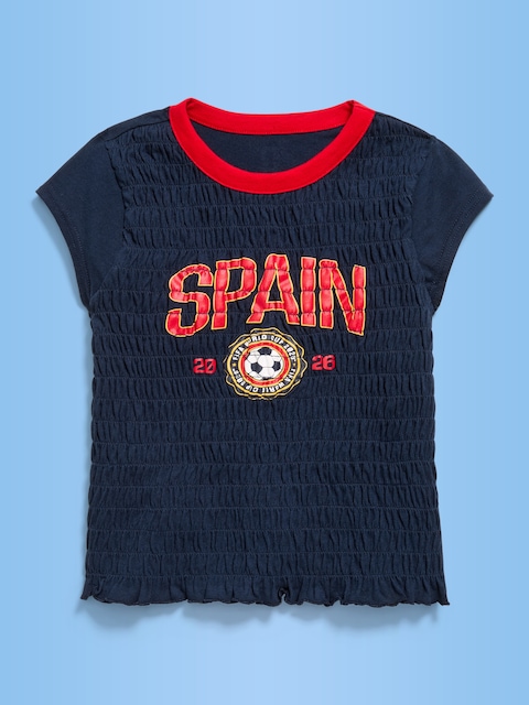 FIFA World Cup 26™ Spain Smocked Graphic T-Shirt for Girls