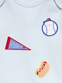 Image number 2 showing, Short-Sleeve Graphic Bodysuit for Baby
