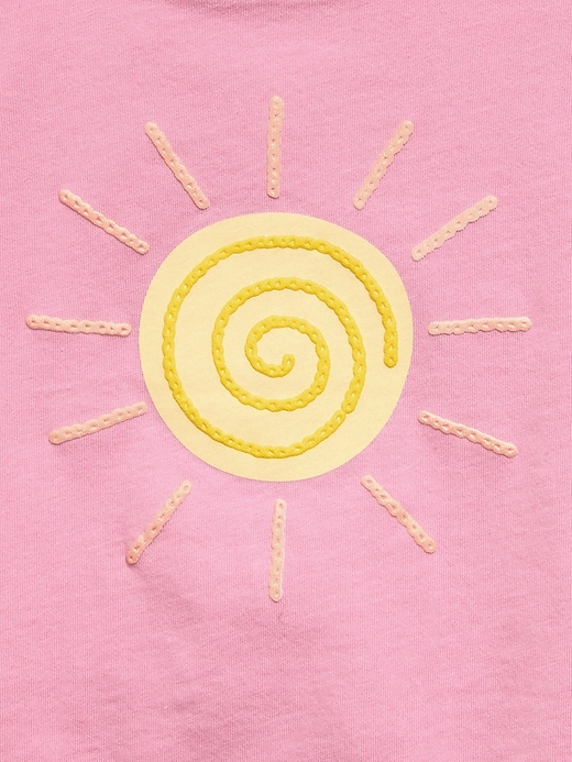 Image number 2 showing, Short-Sleeve Graphic Fringed-Hem T-Shirt for Toddler Girls