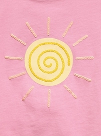 Image number 2 showing, Short-Sleeve Graphic Fringed-Hem T-Shirt for Toddler Girls