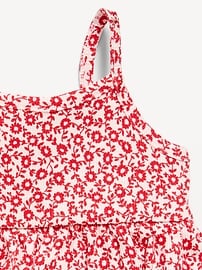 Image number 2 showing, Printed Ribbed Tiered Bodysuit Dress for Baby