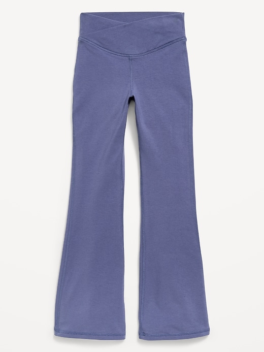 Image number 1 showing, High-Waisted PowerChill Crossover Flared Leggings for Girls