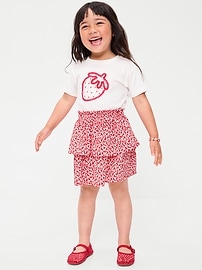 Image number 1 showing, Printed Crinkled Tiered Skirt for Toddler Girls